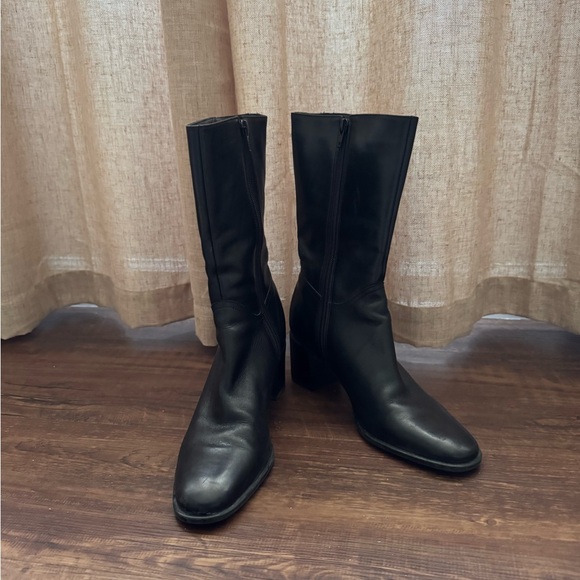 Black Leather Boots - Picture 1 of 7
